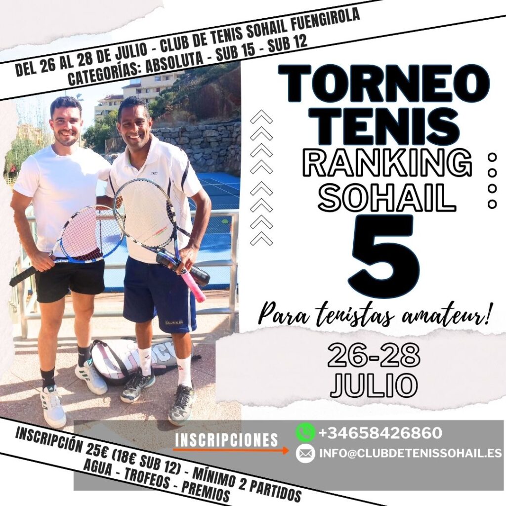 Cartel Torneo 5 Ranking Sohail 2024