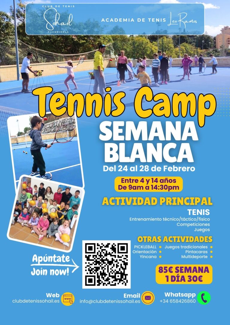 Tennis Camp Semana Blanca 2025 Club de Tenis Sohail QR